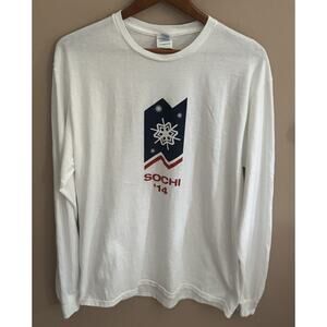 Delta Pro Wt Sochi 2014 Olympics Team USA Long Sleeve T-Shirt White 2-Sided L